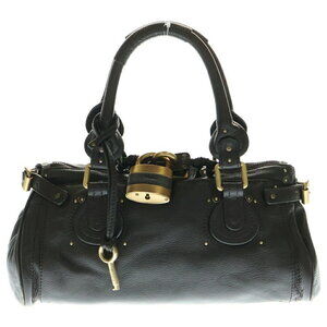 Chloe Paddington Padlock Leather Handbag Brown